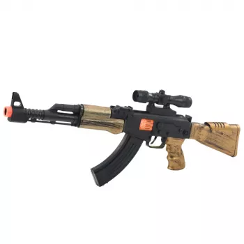 LEAN TOYS Militārais komplekts - rotaļu šautene ar skaņu, ķivere, nazis, granāta, binoklis, pulkstenis, svilpe, suņa žetons un gumijas lente bērniem no 3 gadiem