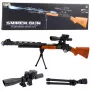 LEAN TOYS rotaļu snaipera šautene AK-528 ar tēmēkli, statīvu, gaismām un skaņām