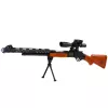 LEAN TOYS rotaļu snaipera šautene AK-528 ar tēmēkli, statīvu, gaismām un skaņām