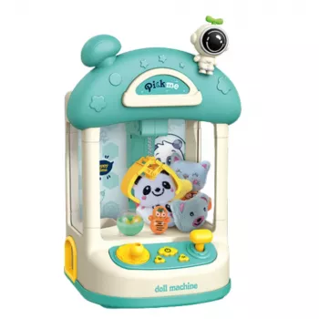 LEAN TOYS Zils plīša rotaļlietu ķērājs bērniem