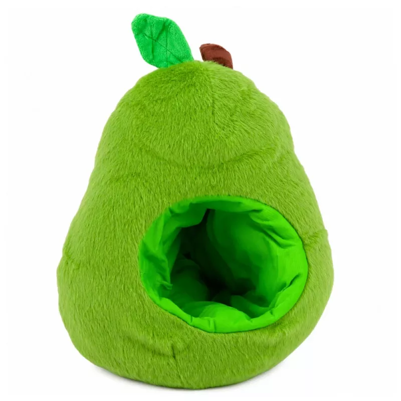 LEAN TOYS Zaļš avokado ar kapibaru 2-in-1 abpusēja mīkstā rotaļlieta 35 cm