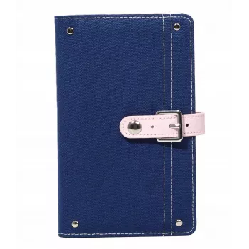 LOVEINSTANT džinsa fotoalbums Fujifilm Instax Mini – ietilpst 108 fotogrāfijas, PU ādas vāks, 18 lapas, zils