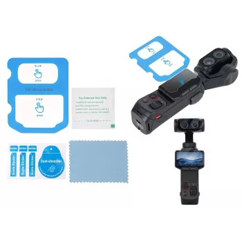 SUNNYLIFE 9H rūdīta stikla ekrāna un objektīva aizsargplēvju komplekts Insta360 Luna Ultra ar AR pārklājumu, 2.5D malām un uzstādīšanas piederumiem