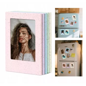 LOVEINSTANT 5x magnētiskais foto rāmju komplekts Fujifilm Instax Mini – pasteļkrāsās, piestiprināms pie ledusskapja