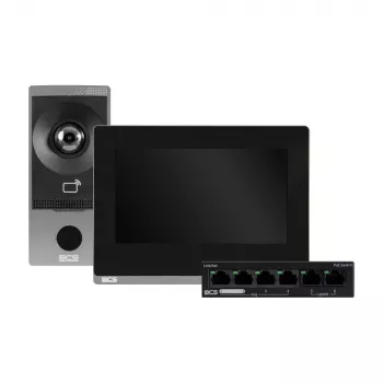 BCS-P-VIS01 IP65 āra RFID PIN video domofona stacija ar 2MP platleņķa kameru, PoE, divvirzienu audio un IK07 vandālizturību