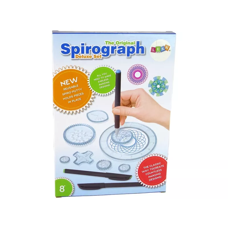 LEAN TOYS Spirograph izglītojošais komplekts – ģeometrisks zīmēšanas komplekts bērniem no 6 gadiem