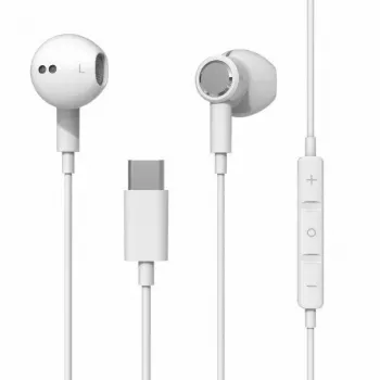 Beline USB-C austiņas ar mikrofonu un tālvadību, baltas