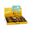 LEAN TOYS Kāpurķēžu ekskavators celtniecības transportlīdzeklis ar 2 kausiem dzeltens