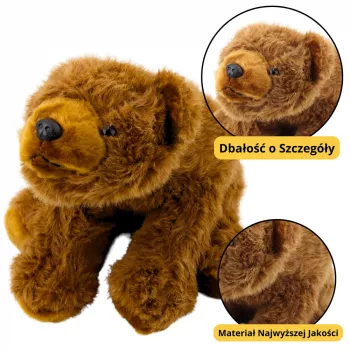 LEAN TOYS Plīša rotaļlieta Brūns lācis Apskaujams rotaļu lācītis 28cm