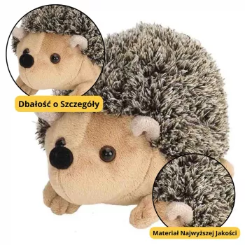 LEAN TOYS Plīša ezis Mascot mīkstā rotaļlieta Brūna 17.5 cm