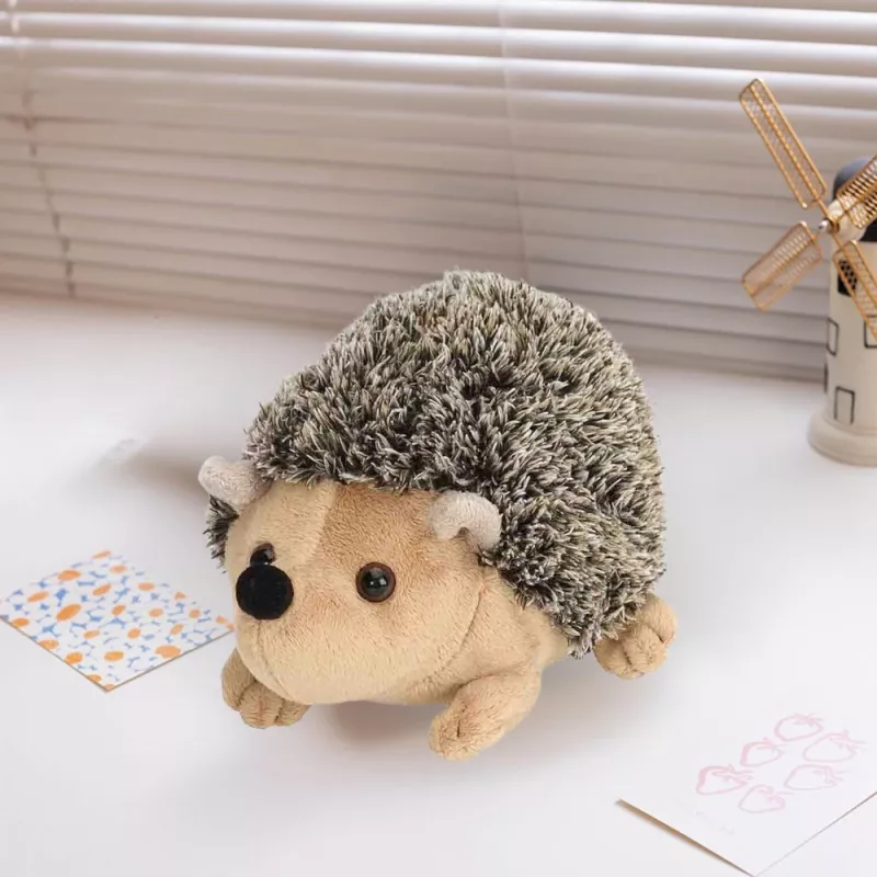 LEAN TOYS Plīša ezis Mascot mīkstā rotaļlieta Brūna 17.5 cm