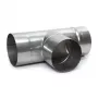 Cinkota tērauda dūmvada tee savienotājs 107mm x 160mm 90°