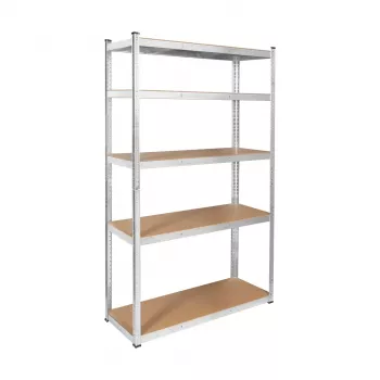 Rebel RB-1252 Metāla Uzglabāšanas Plaukts 205x120x45 cm Sudraba 5 Plaukti 875 kg