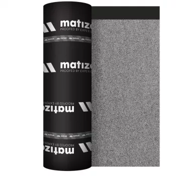 BASE V Underlay Roofing Felt S3.0 S-F 10m2 - SBS modificēta bitumena uzklāšanas membrāna, stiklšķiedras pastiprināta, smilšota virsma, 3mm, 1m x 10m rullis, melna/pelēka
