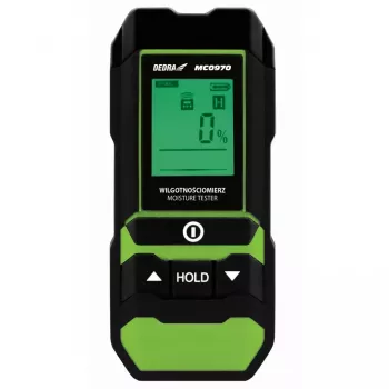 DEDRA MC0970 Mitruma mērītājs ar adatas elektrodiem kokmateriāliem un būvmateriāliem