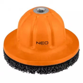 NEO TOOLS 11-136 Riteņu rumbas tīrīšanas disku komplekts, 150 mm, 1/2 inch piedziņa, neausts abrazīvs disks rūsas noņemšanai