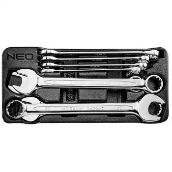 NEO TOOLS Kombinētās uzgriežņu atslēgas komplekts 20-32 mm, 8 gab., ar putuplasta ieliktni