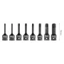 NEO Tools 10-257 219 daļu 1/4 collas, 3/8 collas, 1/2 collas uzgriežņu atslēgu komplekts ar sprūdratiem, urbjiem un sešstūra atslēgām, formētā korpusā