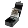 NEO TOOLS 25 gab. HSS-Co kobalta metāla urbjmašīnu komplekts, 1,0–13,0 mm, pilnībā slīpēts, 135° šķeltā smaile, DIN 338, metāla kastē