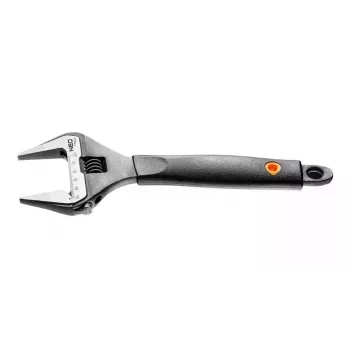 Neo Tools 250 mm regulējama uzgriežņu atslēga, 0-50 mm spīļu atvērums, hroma vanādija tērauds, fosfatēts, DIN 3117