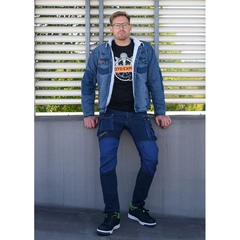 NEO Tools 81-228-XXL Aizsargdarba bikses, pelēkas/melnas, XXL, 65% poliesters 35% kokvilna, 267 g/m², 10 kabatas, pastiprināti ceļi, atstarojoši elementi, EN ISO 13688:2013