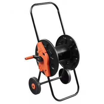NEO TOOLS Dārza šļūtenes ratiņš, plastmasa, 60 m 1/2 collu ietilpība, pelēks/oranžs