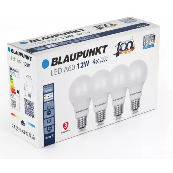 Blaupunkt LED spuldze E27 A60 1260 lm 12W 4000K, 4 gab. (BLAUPUNKT-E27-12W-NW-4)