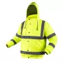 NEO TOOLS augstas redzamības viegli izolēta bomber darba jaka, fluorescējoši dzeltena, S izmērs