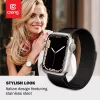 Crong Milano Steel - Nerūsējošā tērauda siksniņa Apple Watch 44/45/46/49 mm (Melna)