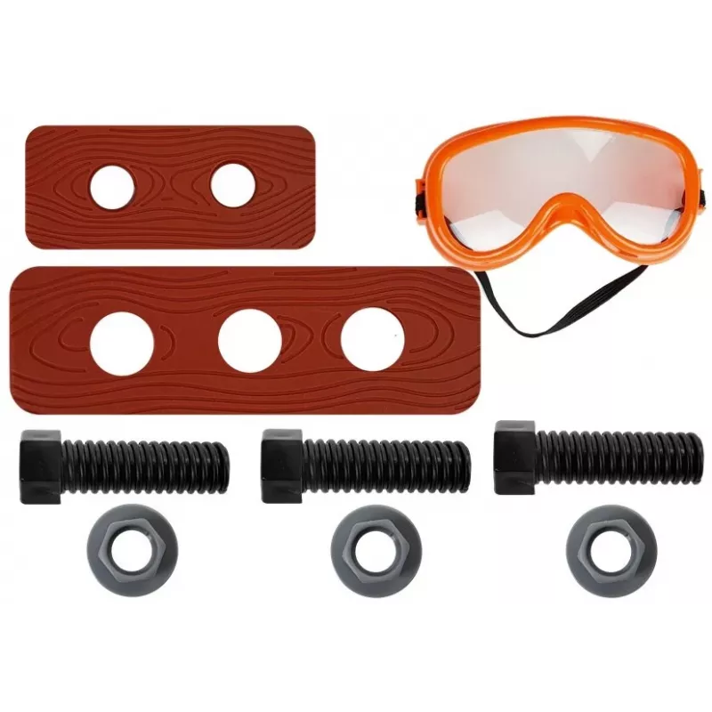 LEAN TOYS Handyman komplekts ar jostu, urbi, skrūvgriezi, knaiblēm, āmuru - 12 daļu rotaļlietu instrumentu komplekts bērniem