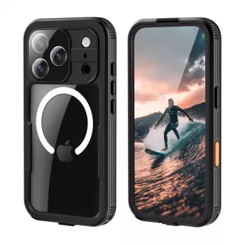 Crong Seal Cover IP68 ūdensnecaurlaidīgs maciņš iPhone 17 Pro (melns)