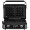 Adler AD 3084 vafeļu panna ar LED displeju, 5 programmas, 7 apbrūnināšanas līmeņi, 1600 W (maks. 2400 W), nepiedegošas plāksnes, melnā / sudraba krāsā