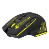 WOZINSKY WMGB-1181 bezvadu spēļu pele, 3200 DPI, RGB fona apgaismojums, uzlādējama, melna-dzeltena