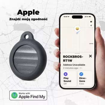 ROCKBROS RT1W Bluetooth izsekotājs Apple Find My — melns