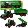 LEAN TOYS Lauksaimniecības traktors ar piekabi, berzes piedziņa, gaismas un skaņa, 35 cm
