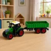 LEAN TOYS Lauksaimniecības traktors ar piekabi, berzes piedziņa, gaismas un skaņa, 35 cm