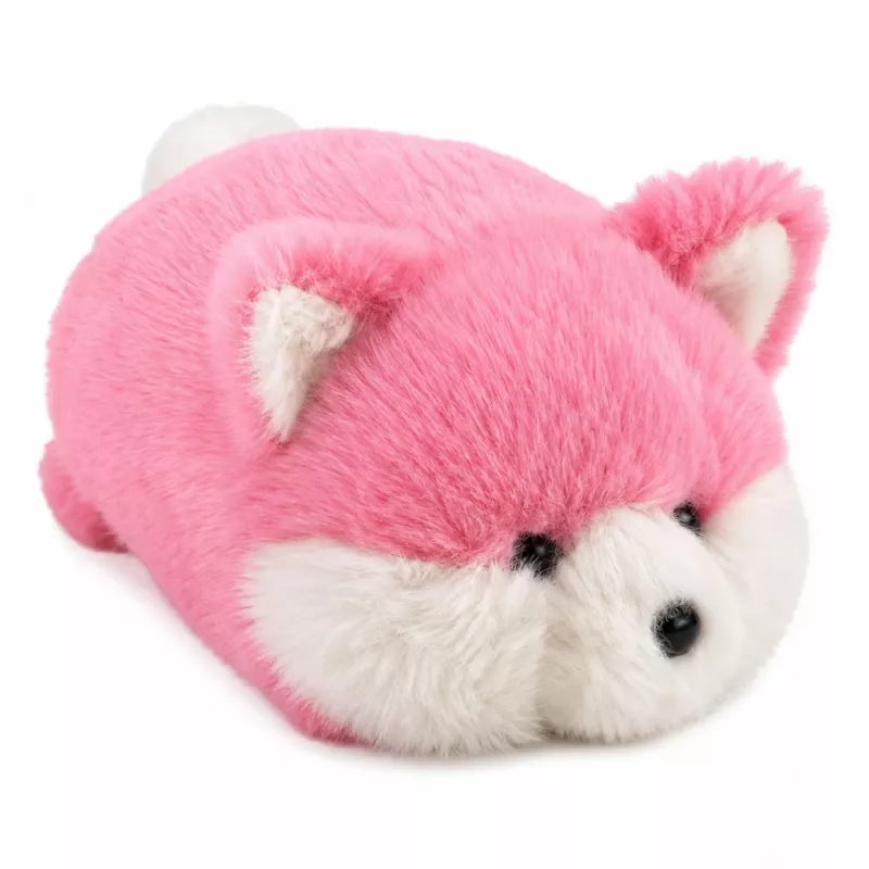 LEAN TOYS plīša lapsa mīkstā rotaļlieta, rozā mīksta kažokāda, 16 cm