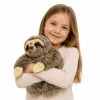 LEAN TOYS Reālistiskais sliņķa mīkstā rotaļlieta ar Velcro ķepām 34 cm