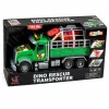 LEAN TOYS Transporter kravas automašīna ar būri T-Rex dinozauru figūru ar gaismām un skaņām 1:12