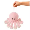 LEAN TOYS Plīša astoņkājis ar piesūcekni, rozā, 16 cm