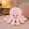 LEAN TOYS Plīša astoņkājis ar piesūcekni, rozā, 16 cm