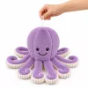 LEAN TOYS Pluša astoņkājis mīkstā rotaļlieta ar elastīgiem taustekļiem purpura 50 cm