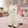 LEAN TOYS Plīša alpaka lama mīksta kažokāda balta 38 cm