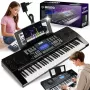 V-TONE MK800 pārnēsājama izglītojoša elektroniskā klaviatūra, 61 jutīgs pret pieskārienu taustiņš, 300 toņi, 300 ritmi, 40 demonstrācijas dziesmas, LCD displejs, USB MIDI, austiņu izeja, mikrofona ieeja, sustain pedāļa ieeja, 2x5W skaļruņi, melna