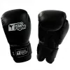Profight Leather Dragon boksa cimdi melni 12 oz