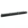 DELTA ENERGY SYSTEMS PP-48/RJ/6C 48 portu Cat6 UTP sadales panelis, 1U 19 collu statīva montāžai, melns