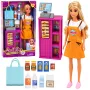 LEAN TOYS Anlily lelle kasieriere pārdevēja kases aparāts pārtikas preču rotaļu komplekts