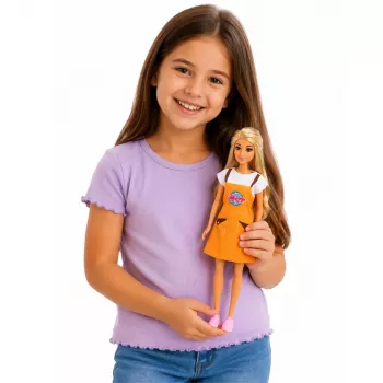 LEAN TOYS Anlily lelle kasieriere pārdevēja kases aparāts pārtikas preču rotaļu komplekts