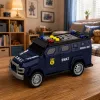 LEAN TOYS SWAT Speciālās vienības policijas automašīna 1:32 mērogs ar gaismām, skaņām un atsitiena darbību - tumši zila