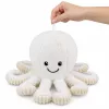 LEAN TOYS Pluša astoņkājis ar elastīgiem taustekļiem, balts, 50 cm